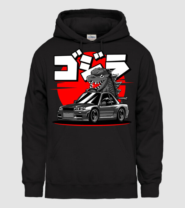 Nissan Skyline - Dragon Driver minta fekete pólón