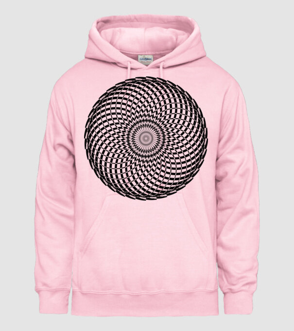 Mandala minta világos rózsaszín pólón