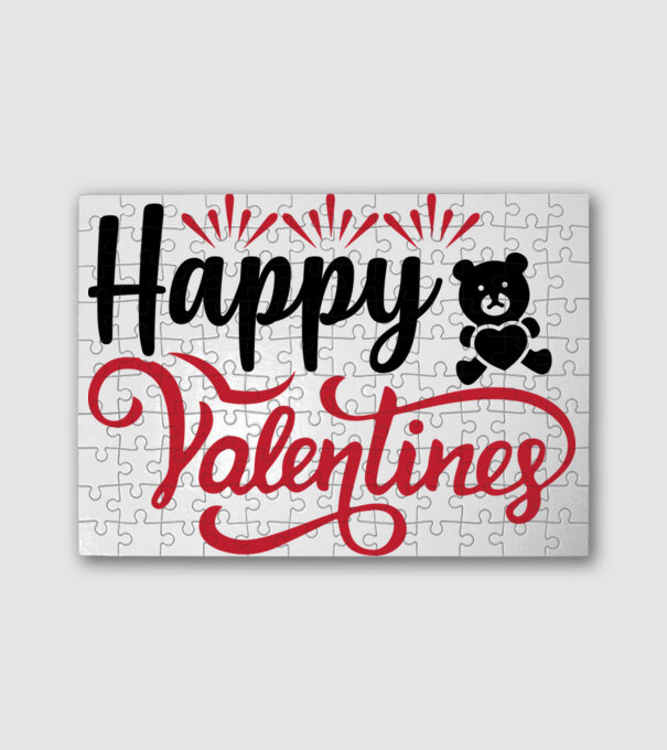 Happy valentines - Boldog Valentin-napot minta fehér pólón