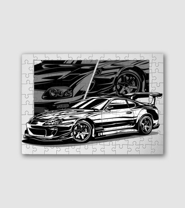 Toyota Supra minta fehér pólón