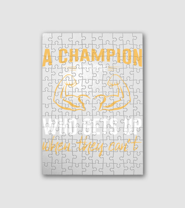 A Champion Is Someone Who Gets Up When They Can't minta fehér pólón