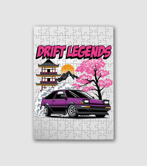 Toyota AE86 - Drift Legends minta fehér pólón