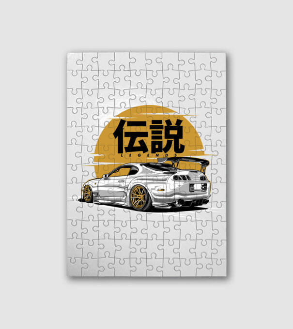 Toyota Supra minta fehér pólón