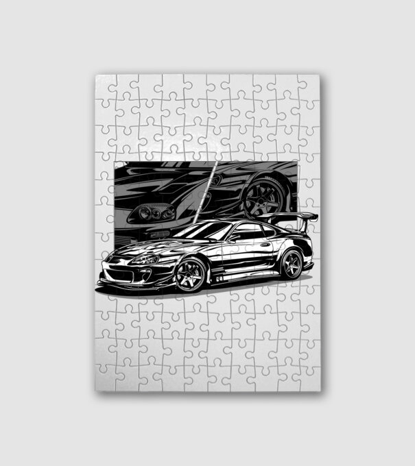 Toyota Supra minta fehér pólón