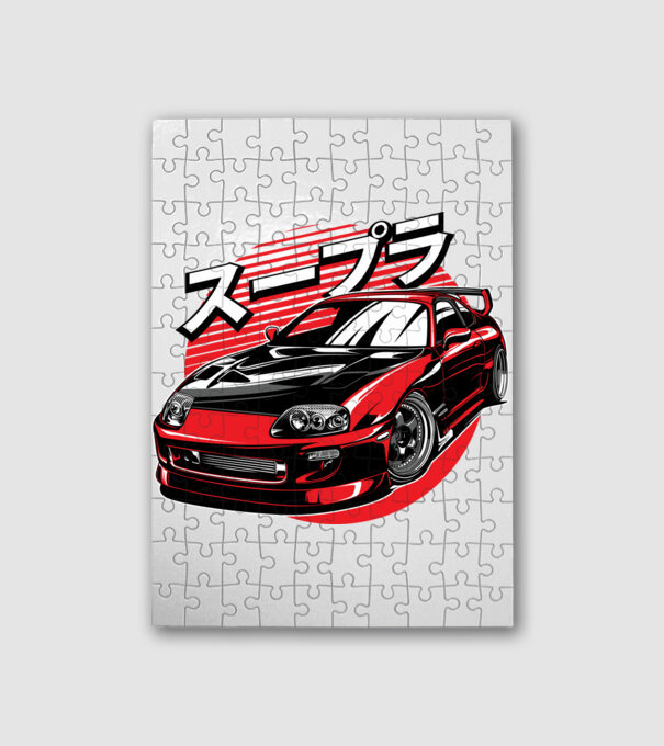 Toyota Supra minta fehér pólón
