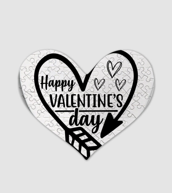 Boldog Valentin-napot (Happy Valentines Day!) minta fehér pólón