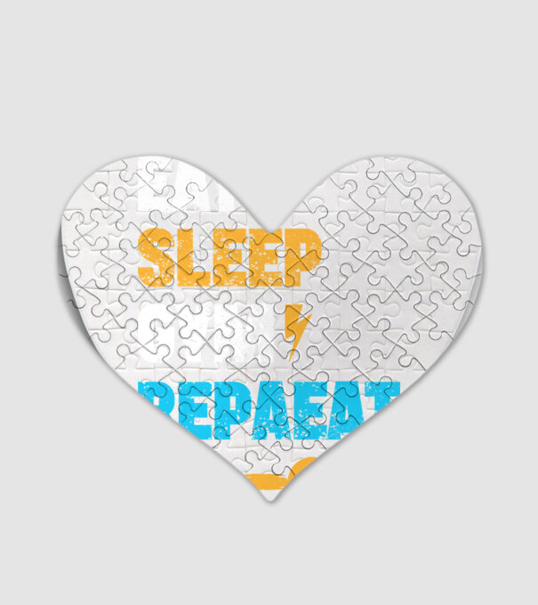 Eat Sleep Gym Repeat - Evés, alvás, edzőterem, ismétlés minta fehér pólón