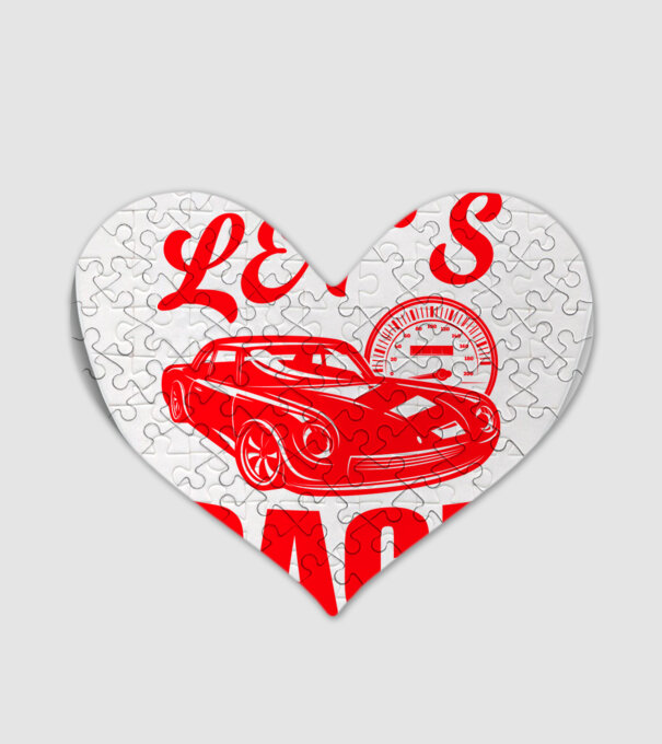 Let's Race - Versenyezzünk! minta fehér pólón