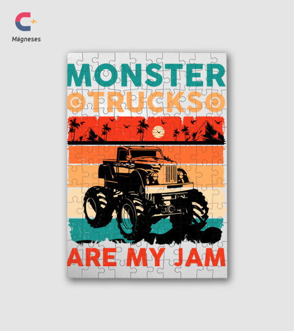 Monster Truck minta fehér pólón
