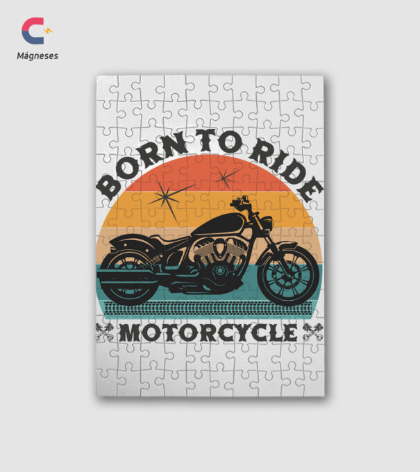 Motorozásra született - Born To Ride Motorcycle minta fehér pólón