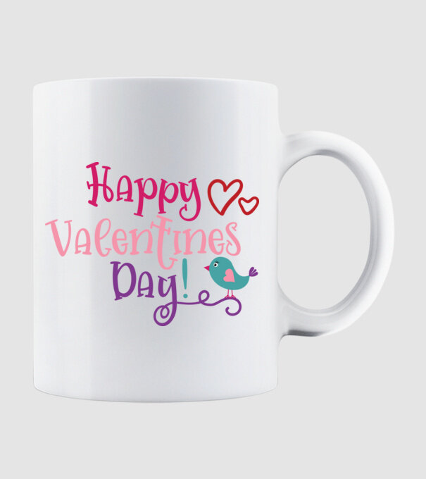 Boldog Valentin-napot - Happy Valentines Day! minta fehér pólón