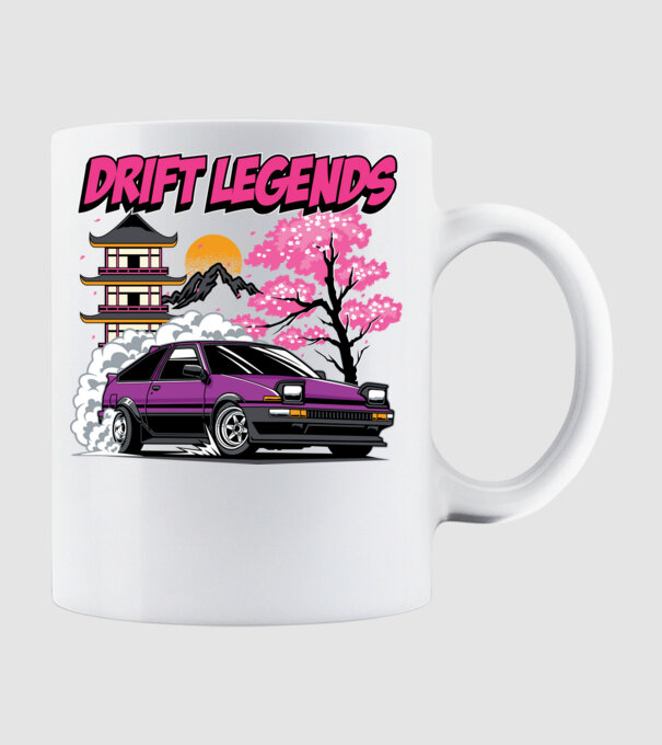 Toyota AE86 - Drift Legends minta fehér pólón