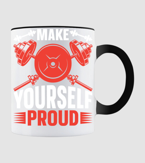 Make yourself proud - Légy büszke magadra minta fekete pólón