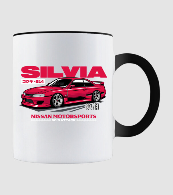Nissan Silvia S14 minta fekete pólón