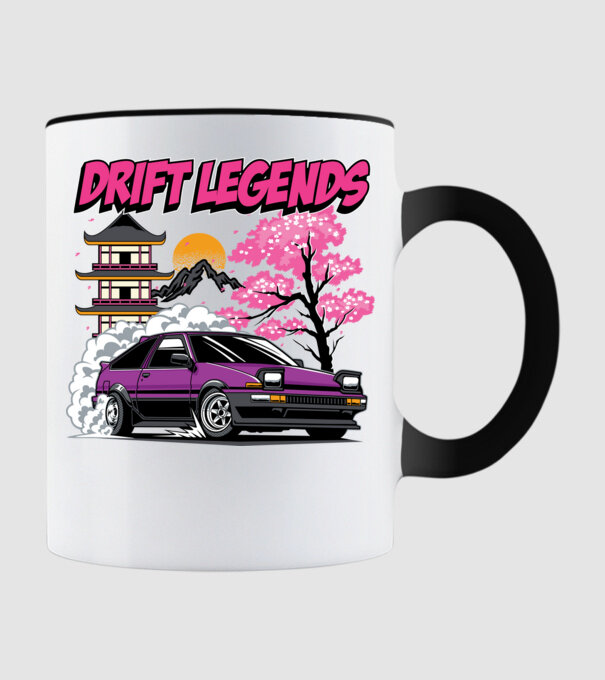 Toyota AE86 - Drift Legends minta fekete pólón