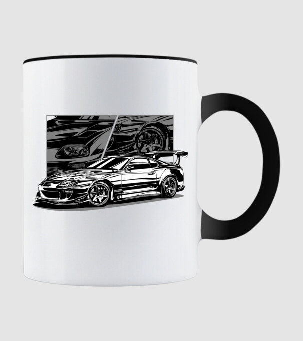 Toyota Supra minta fekete pólón