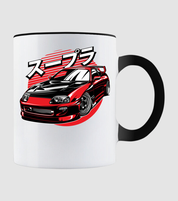 Toyota Supra minta fekete pólón