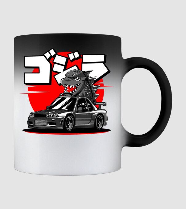 Nissan Skyline - Dragon Driver minta fekete pólón