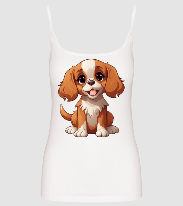 Aranyos kutya - Cavalier King Charles Spániel minta fehér pólón