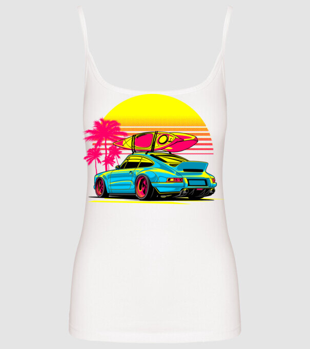 Porsche Carrera 911 minta fehér pólón