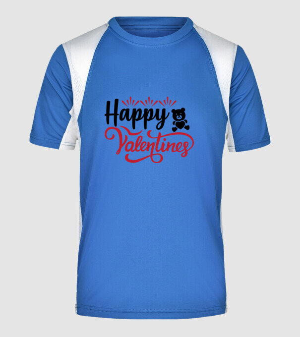 Happy valentines - Boldog Valentin-napot minta királykék pólón