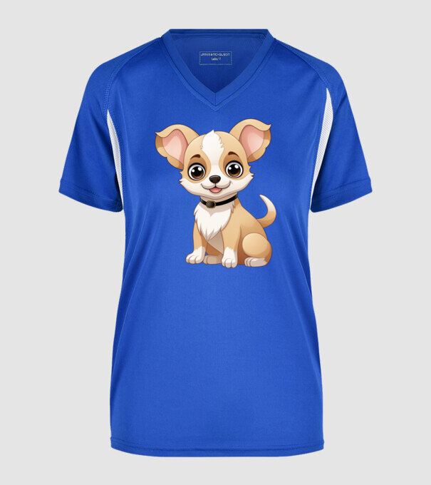 Aranyos kiskutya - Chihuahua minta királykék pólón
