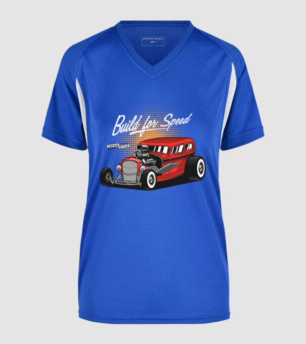 Hot Rod minta királykék pólón