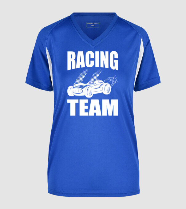 Racing Team - Versenycsapat minta királykék pólón
