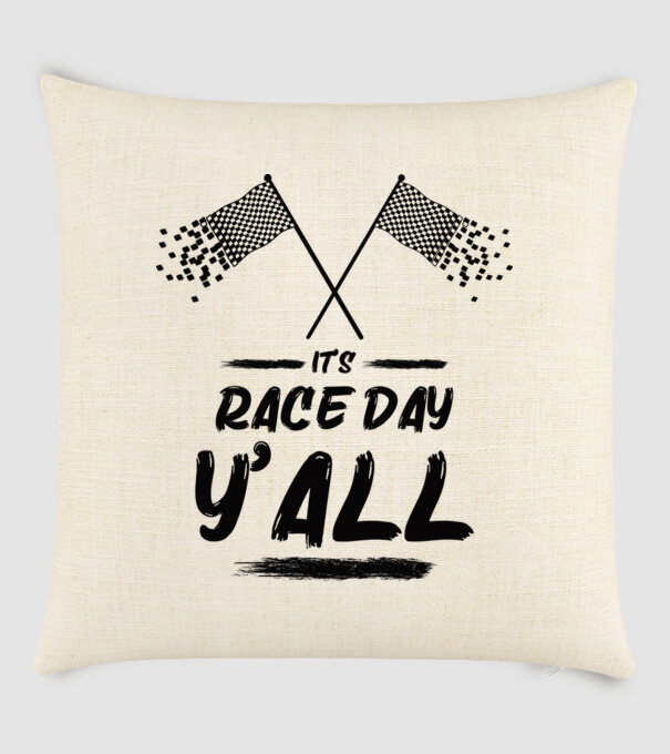 It's race day y'all - Versenynap van! minta homokszín pólón