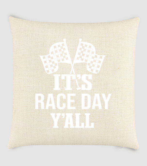 It's race day y'all - Versenynap van! minta homokszín pólón