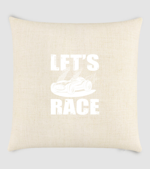 Let's Race - Versenyezzünk! minta homokszín pólón