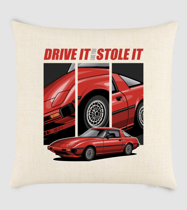 Mazda RX-7 - Drive it like you stole it minta homokszín pólón