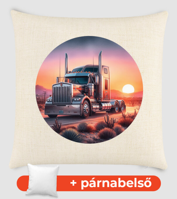 Kamion minta homokszín pólón