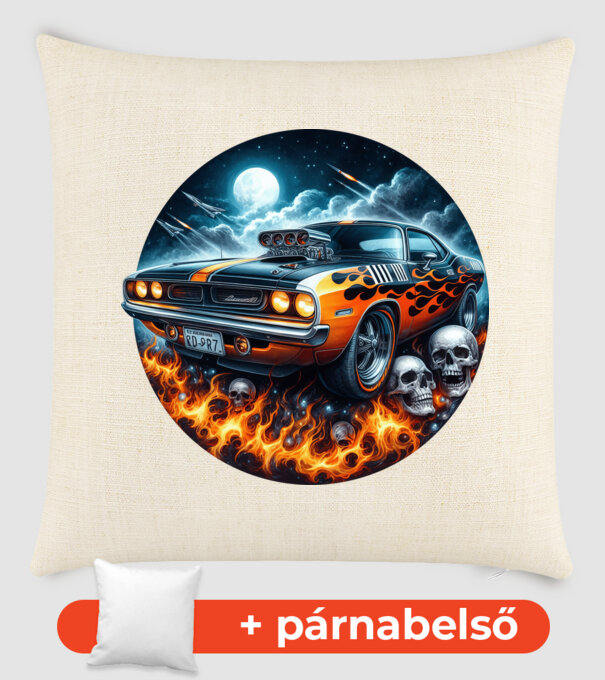 Muscle Car - Izomautó minta homokszín pólón