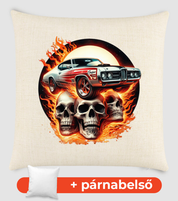 Muscle Car - Izomautó minta homokszín pólón