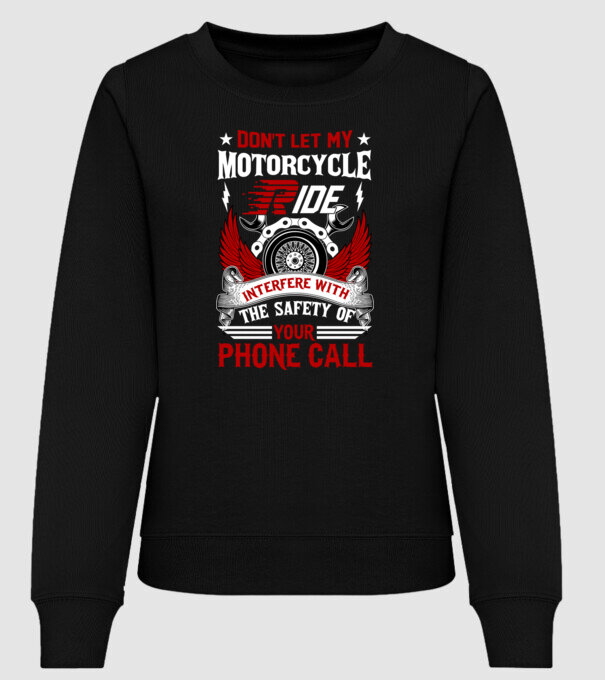 Motoros idézet minta fekete pólón