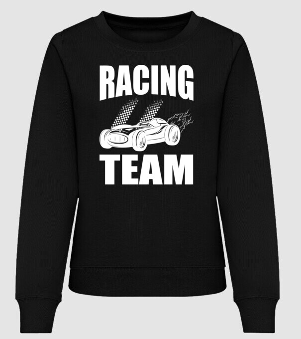 Racing Team - Versenycsapat minta fekete pólón