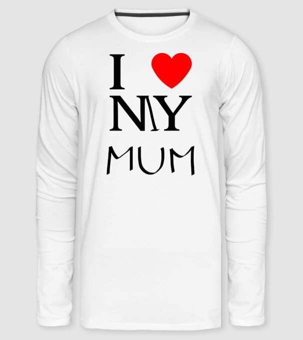 I LOVE MY MUM minta fehér pólón
