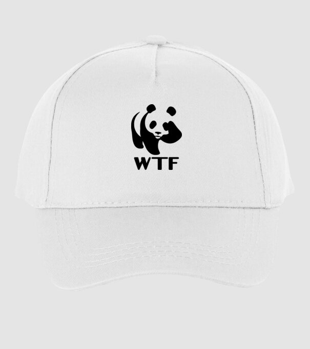 WTF Panda minta fehér pólón
