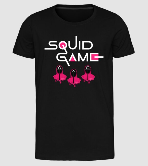 Squid Game minta fekete pólón