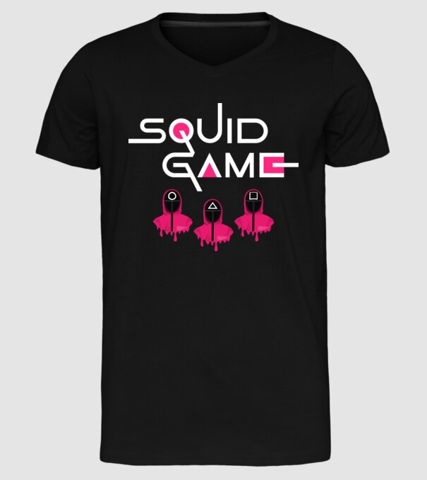 Squid Game minta fekete pólón