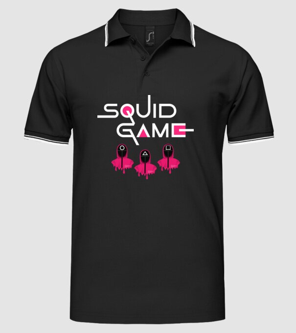 Squid Game minta fekete pólón