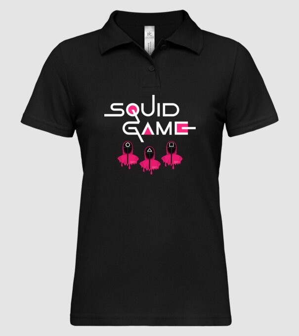 Squid Game minta fekete pólón