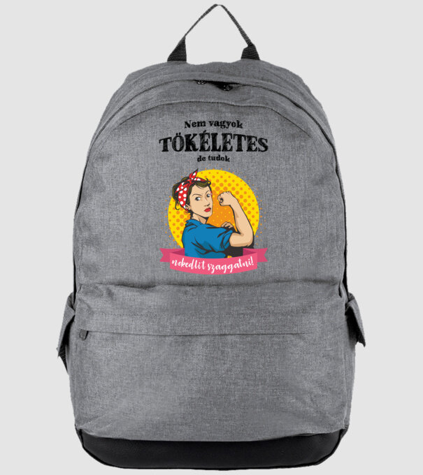 Nem vagyok tökéletes de tudok nokedlit szaggatni! minta szürke pólón