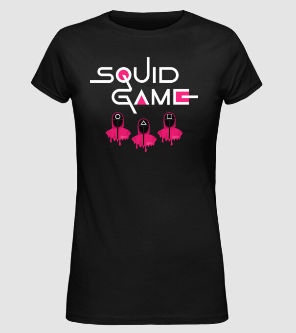 Squid Game minta fekete pólón