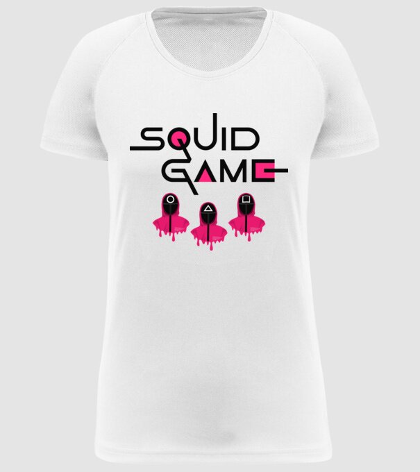 Squid Game minta fehér pólón