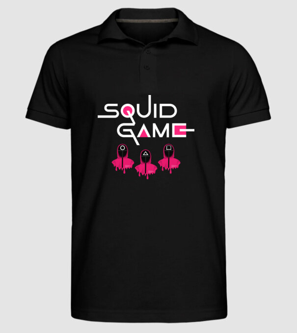 Squid Game minta fekete pólón