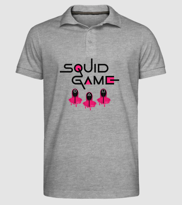 Squid Game minta szürke pólón