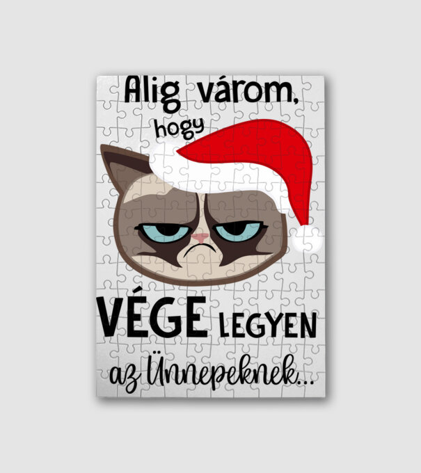 Alig várom, hogy vége legyen az Ünnepeknek... minta fehér pólón