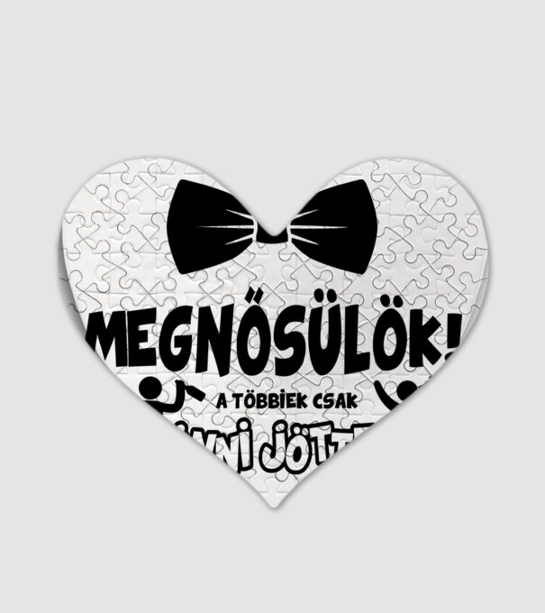 Megnősülök! A többiek csak inni jöttek minta fehér pólón